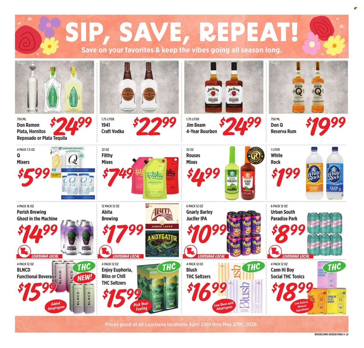 ROUSES MARKETS ad - Alcohol Specials