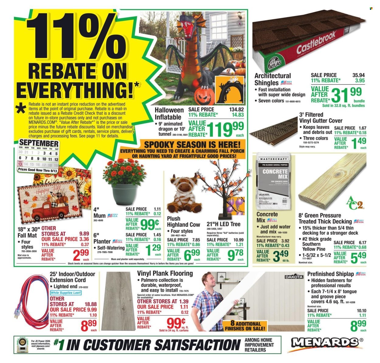 MENARDS ad - from Thu, September 3, 2026