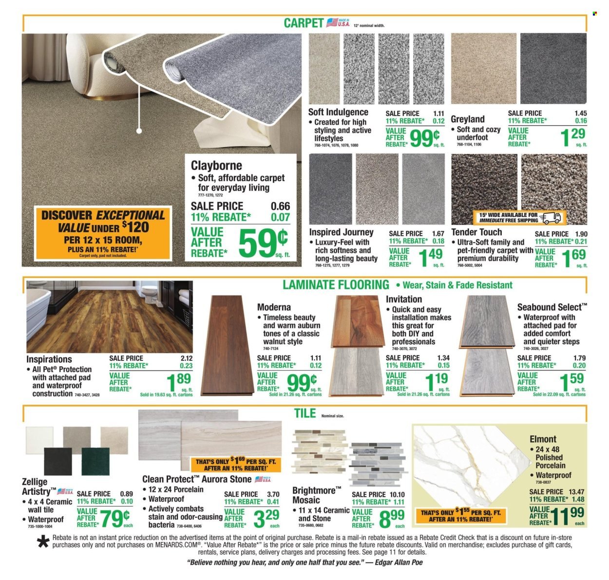 MENARDS ad - from Thu, September 3, 2026