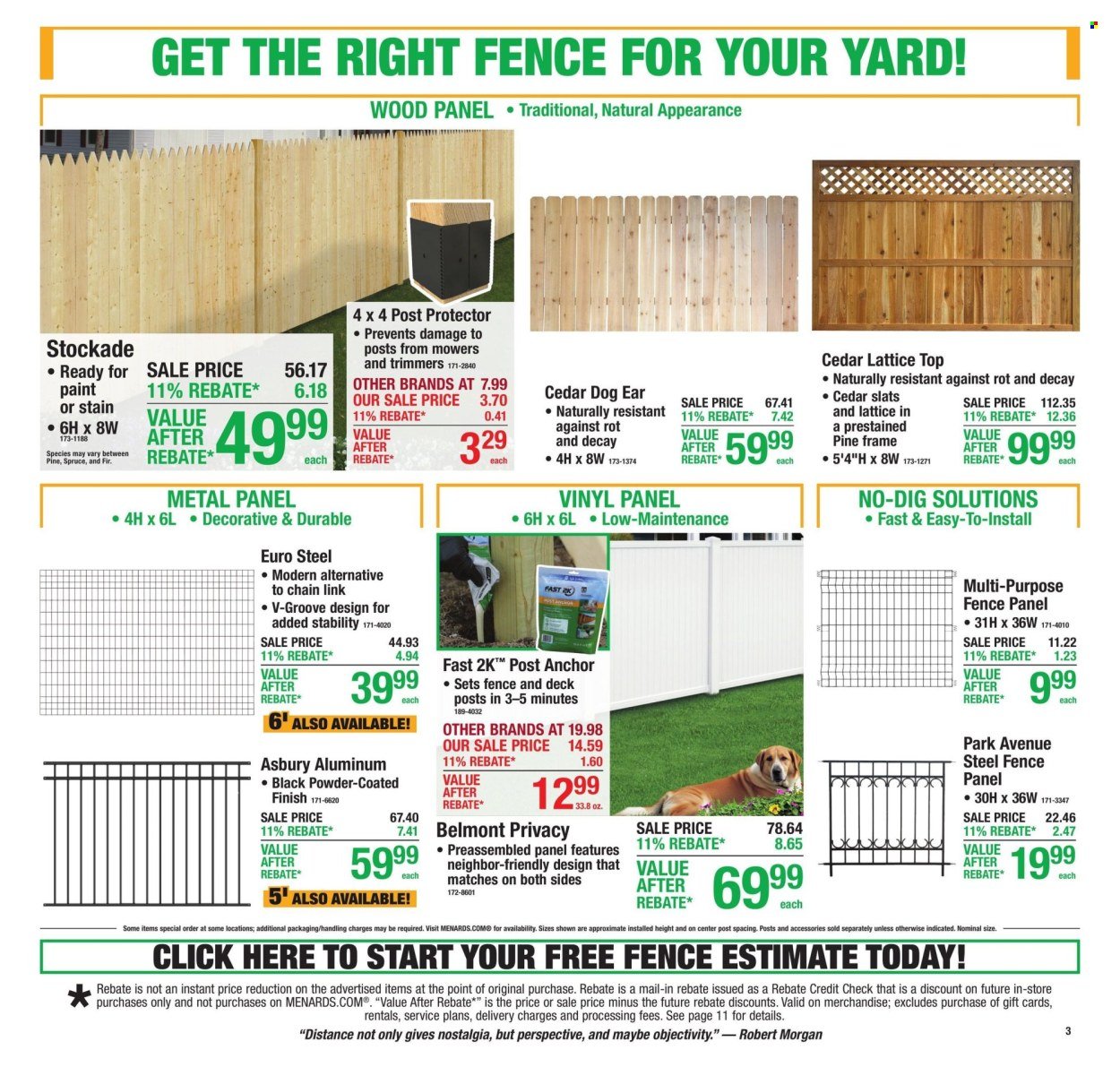 MENARDS ad - from Thu, September 3, 2026