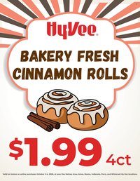 HY-VEE ad - 3-Day Cinnamon Roll Sale