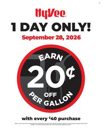 HY-VEE ad - 1 DAY ONLY!