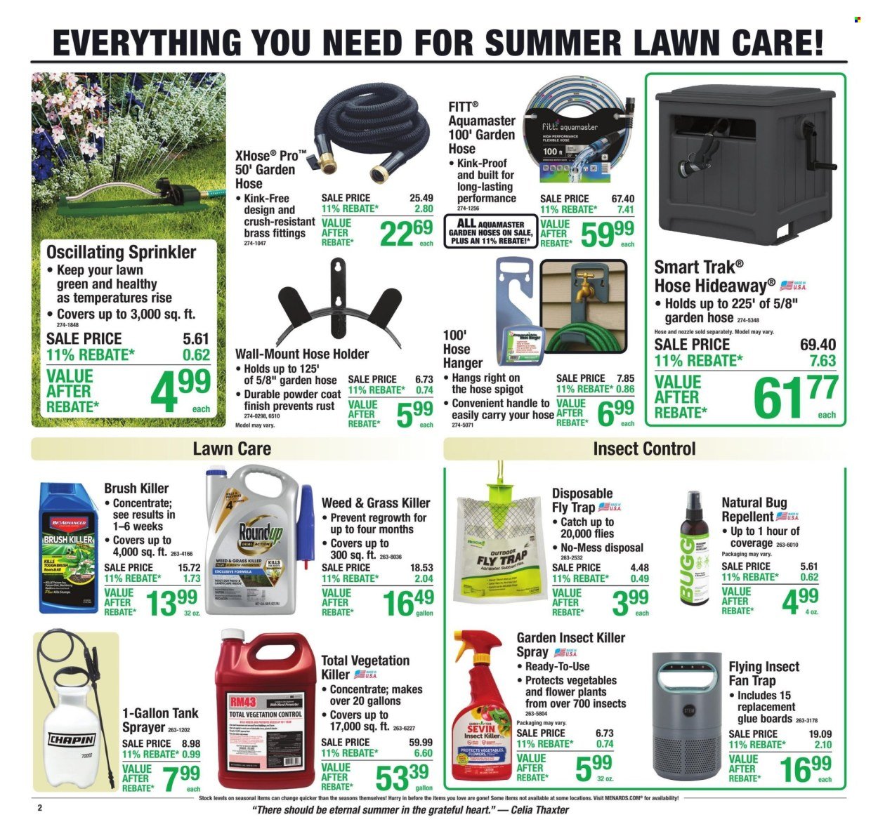 MENARDS ad - 11% Rebate* Sale