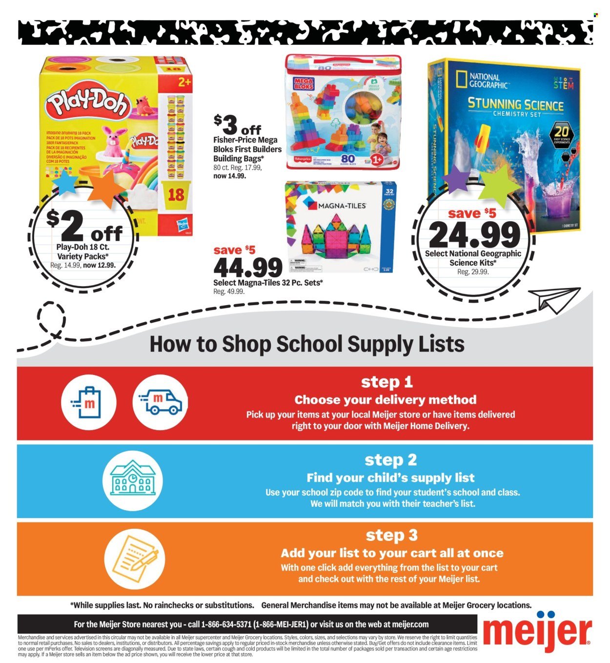 MEIJER ad - Back to School Deals