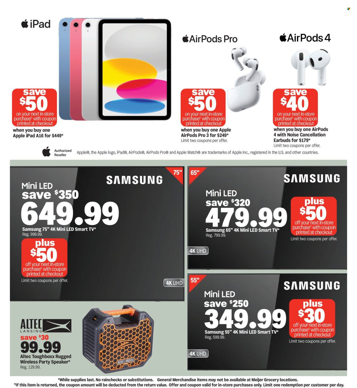 MEIJER ad - Back to College Deals