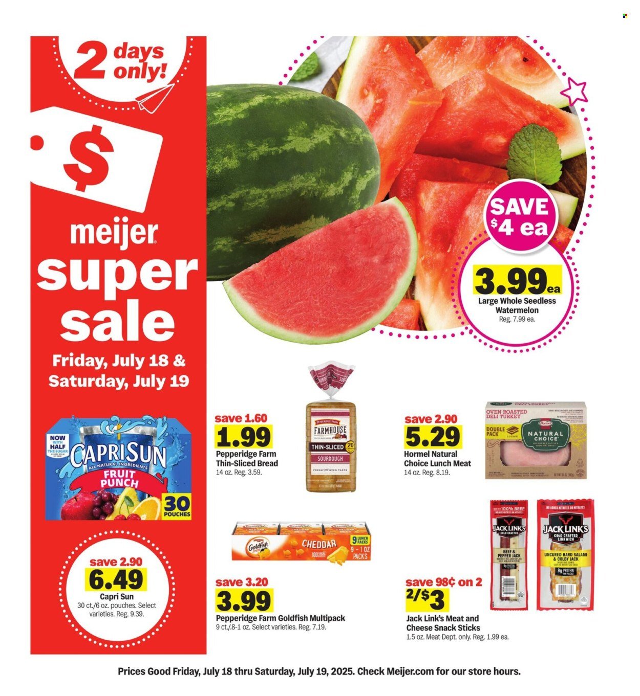 MEIJER ad - Super Sale (2025-07-18 - 2025-07-19) | 1