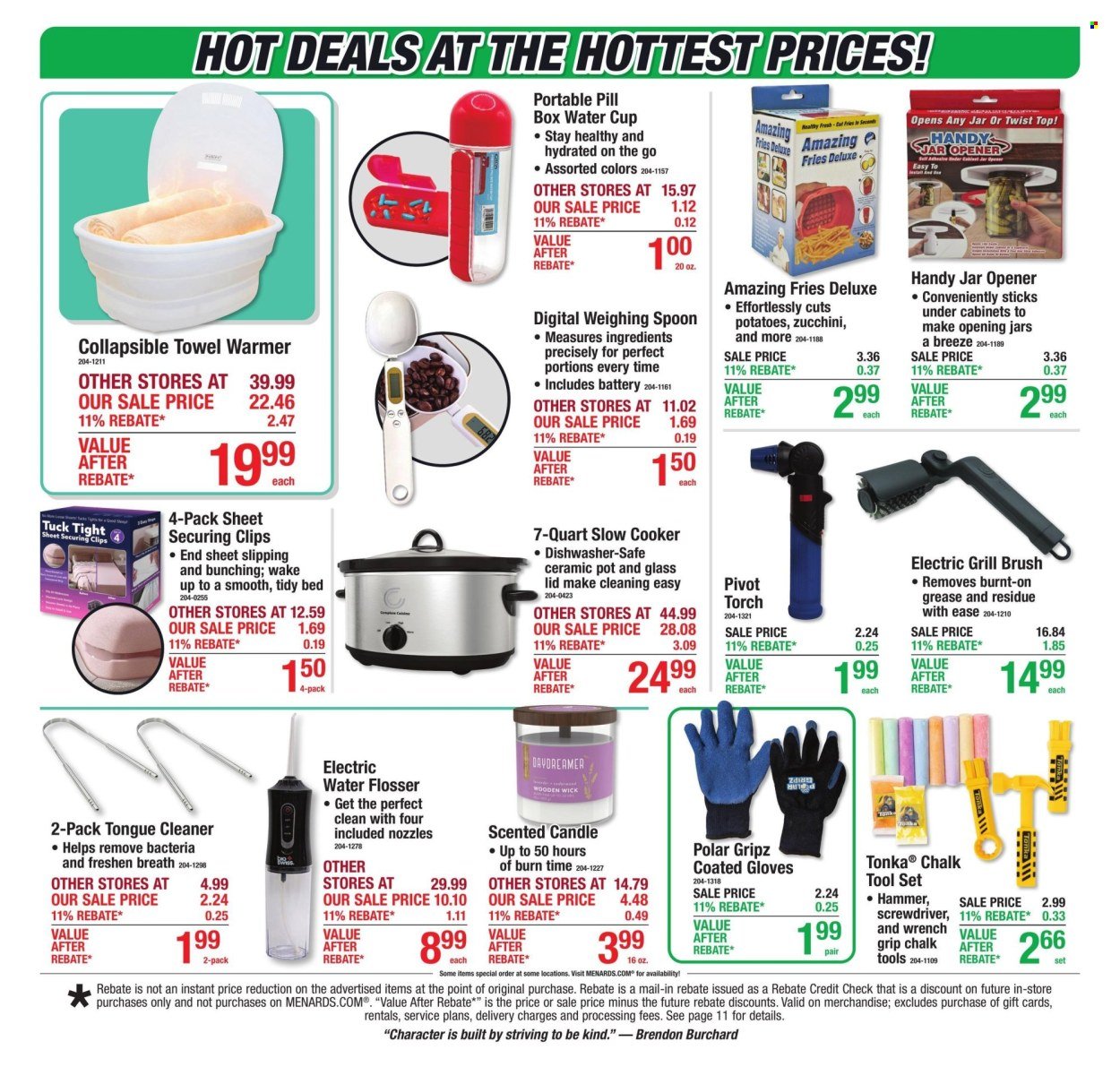 MENARDS ad - 11% Rebate* Sale
