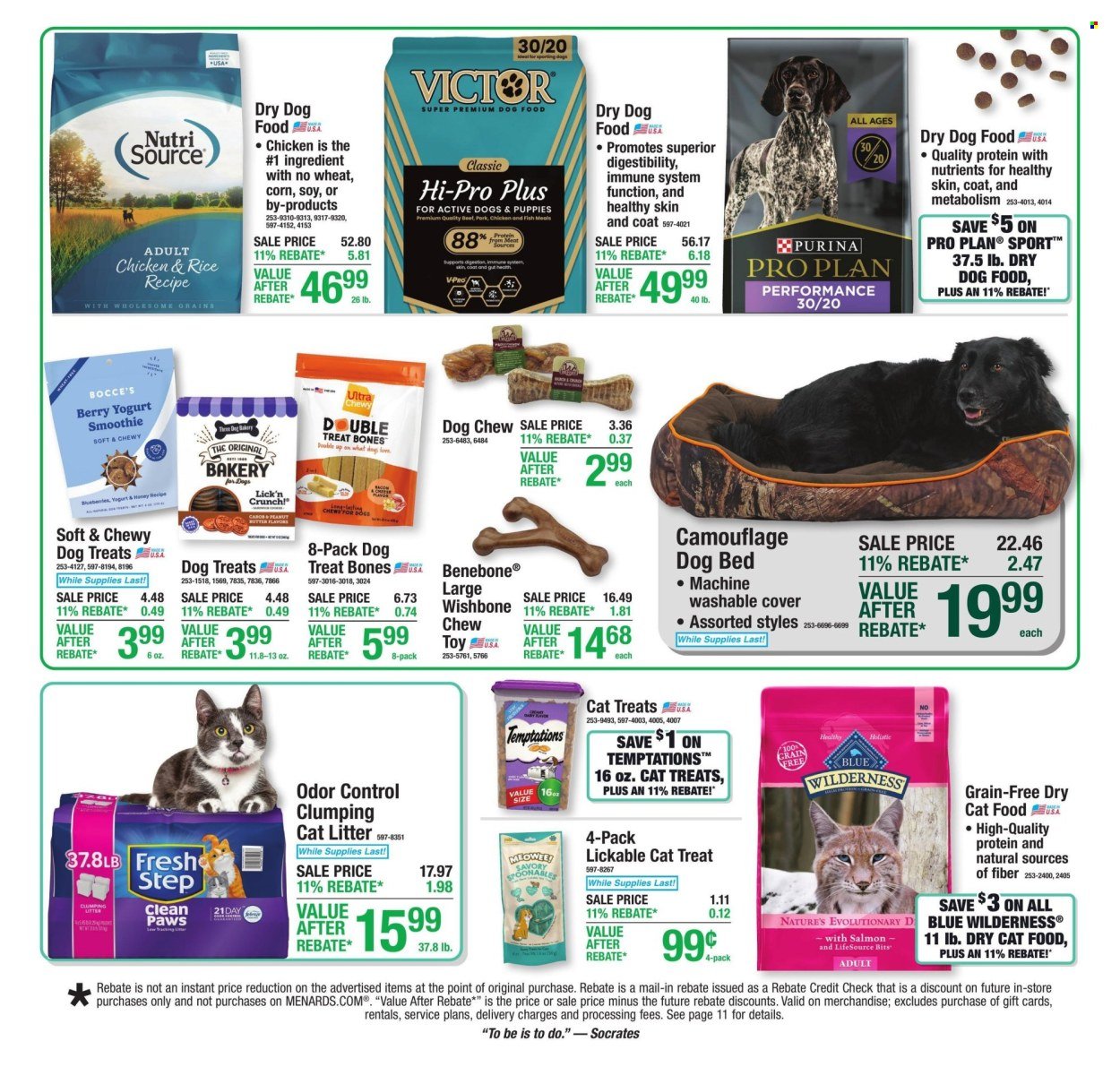 MENARDS ad - 11% Rebate* Sale
