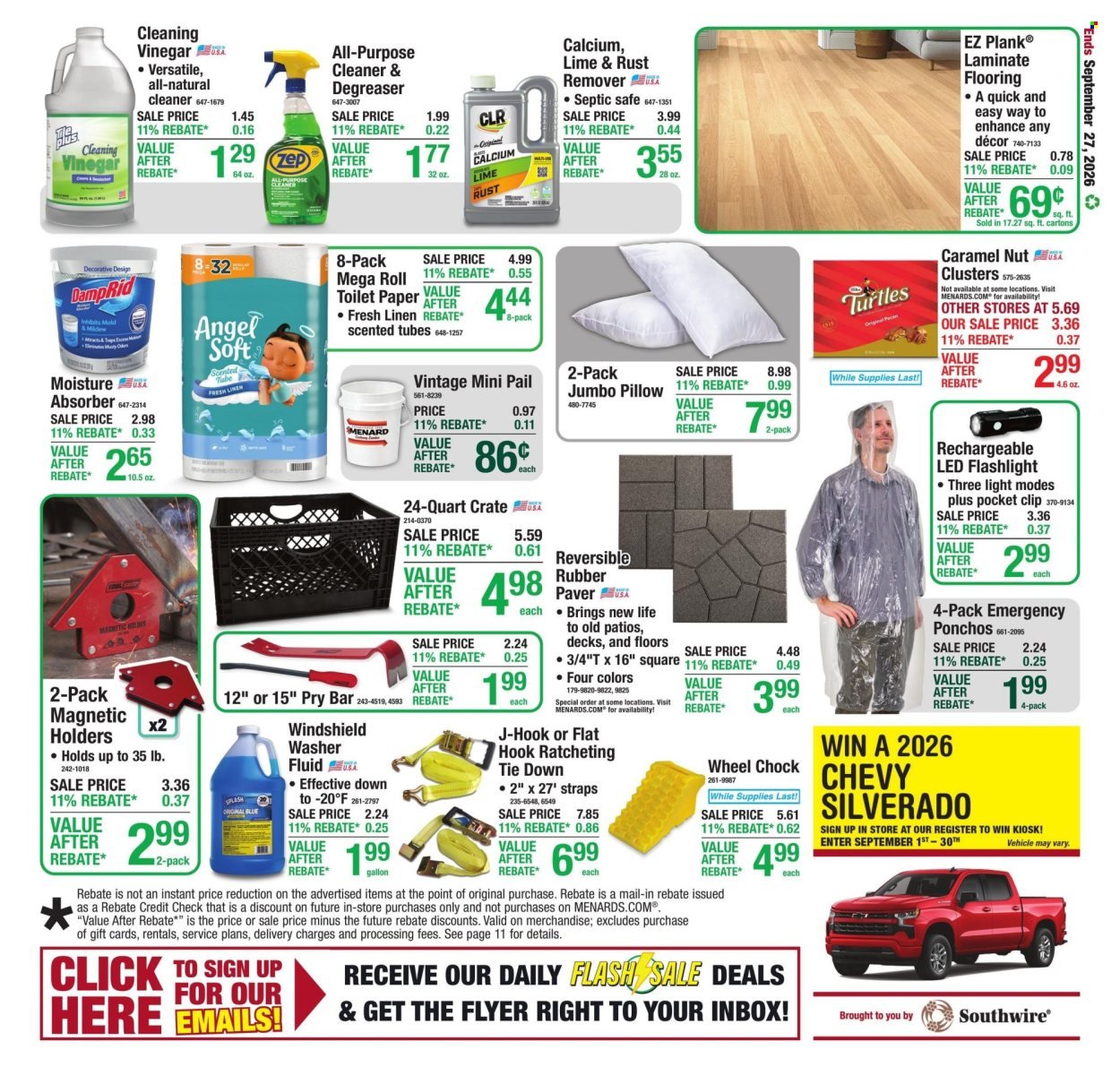 MENARDS ad - 11% Rebate* Sale