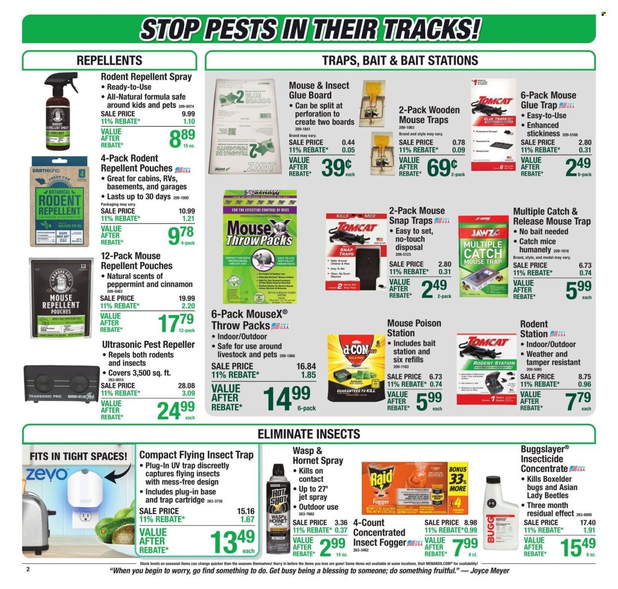 MENARDS ad - 11% Rebate* Sale
