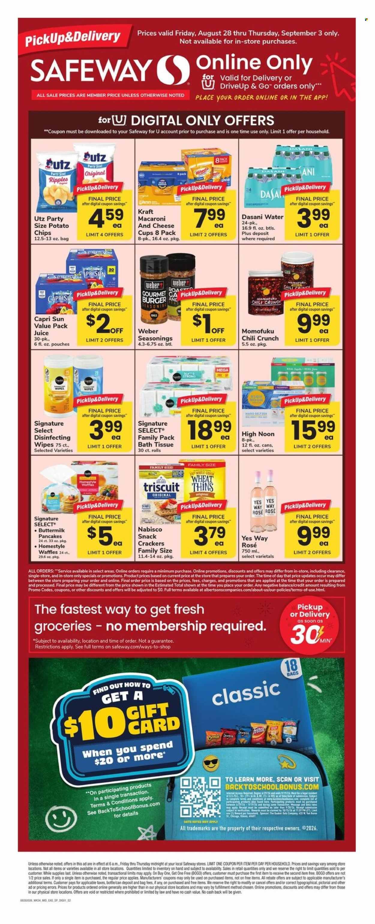 SAFEWAY ad - Bonus Online Savings