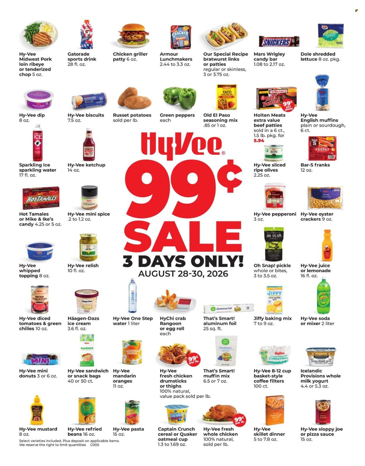 HY-VEE ad - 99¢ SALE
