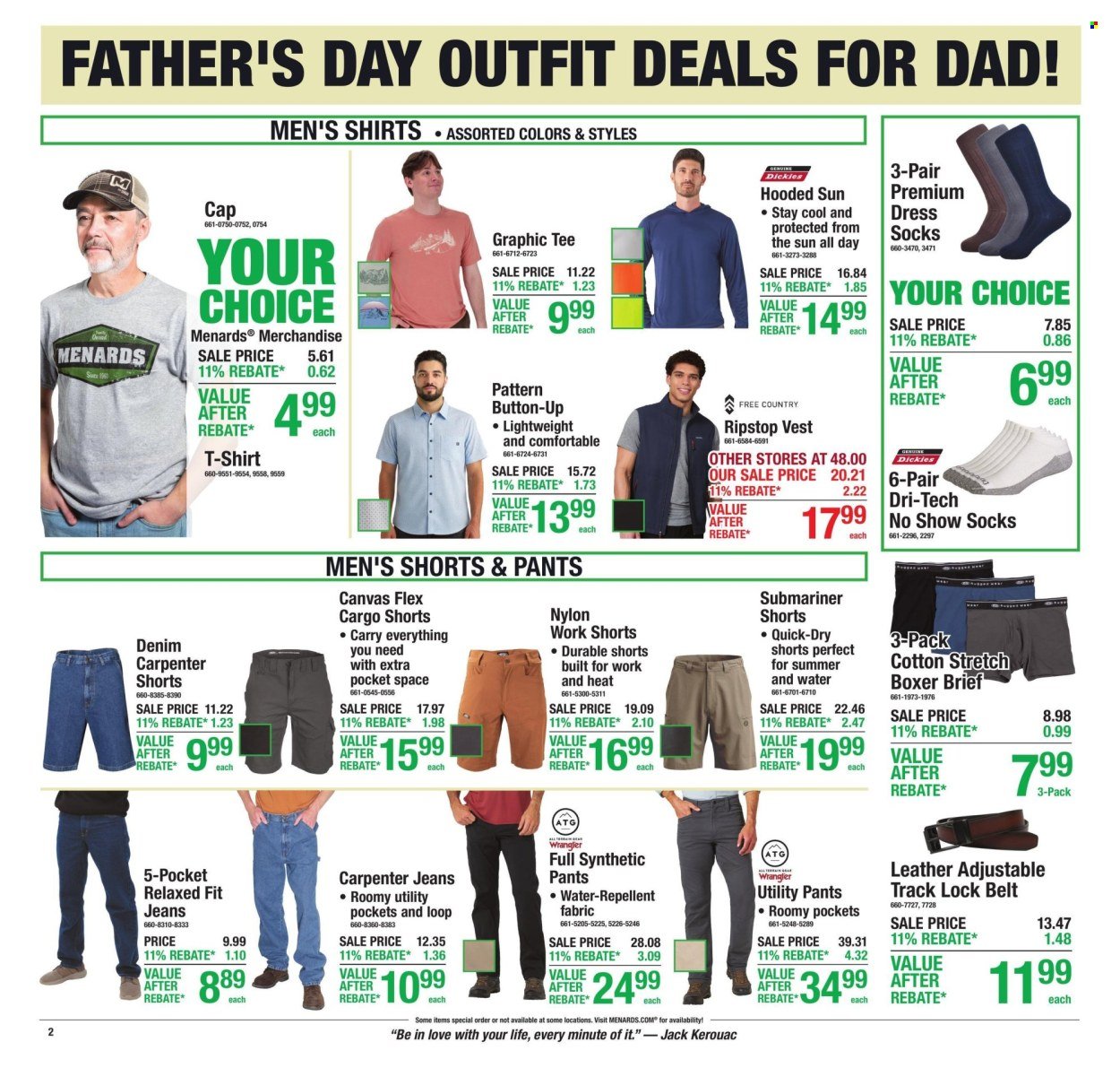 MENARDS ad - 11% Rebate* Sale