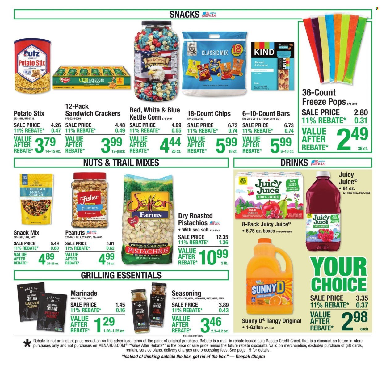 MENARDS ad - 11% Rebate* Sale