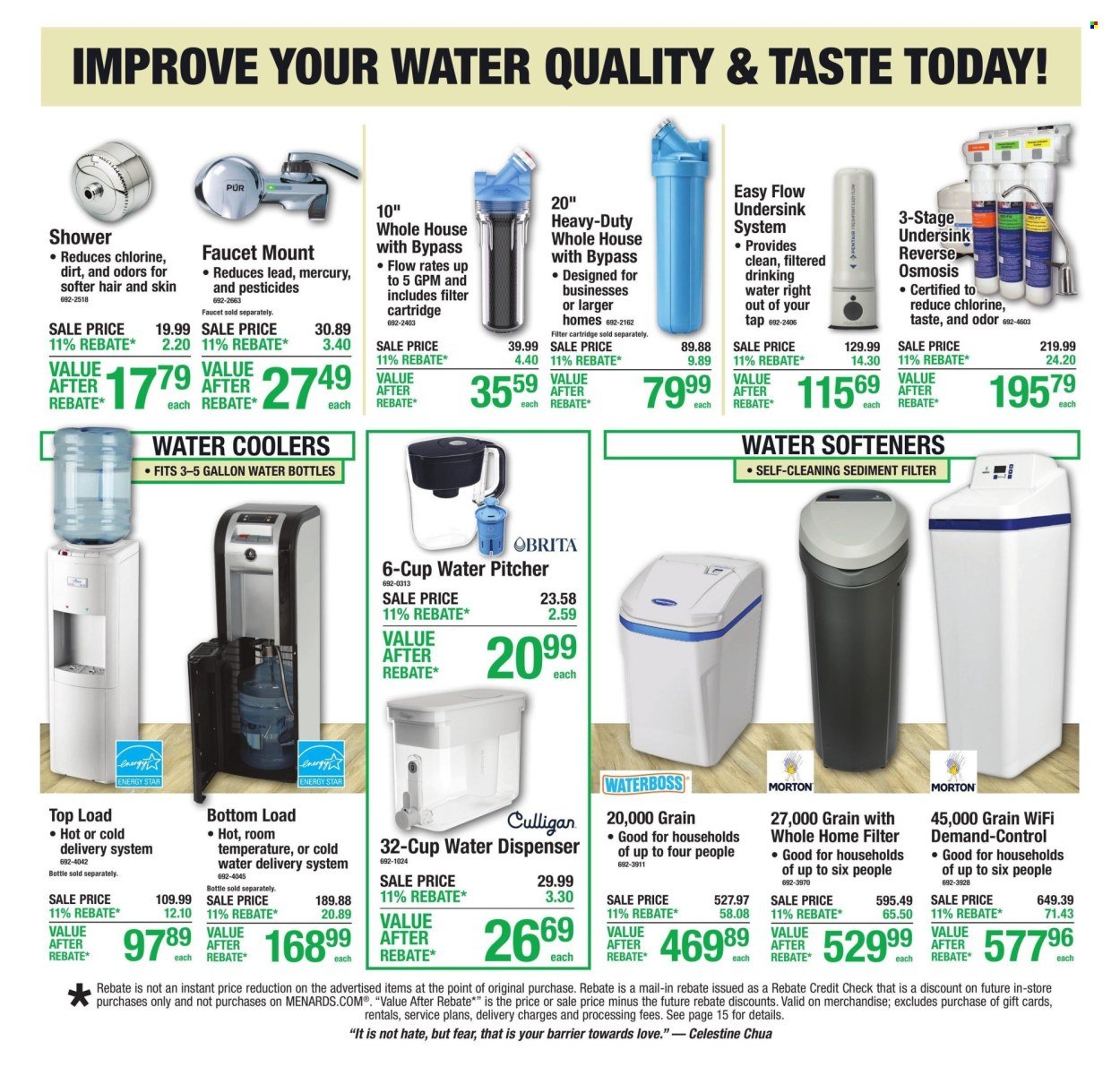 MENARDS ad - 11% Rebate* Sale