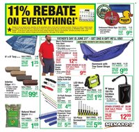 MENARDS ad - 11% Rebate* Sale