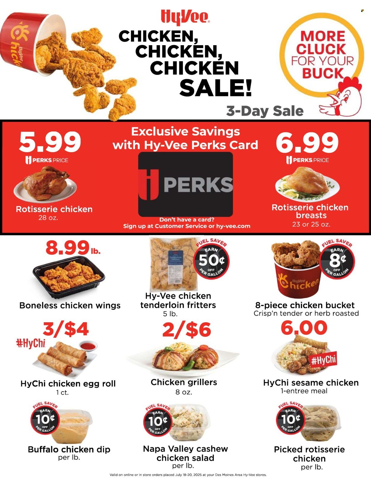HY-VEE ad - 3-Day Chicken Sale (2025-07-18 - 2025-07-20) | 1