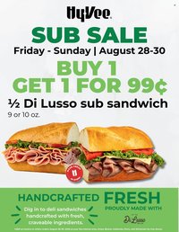 HY-VEE ad - 3-Day Deli Half Sub Sale