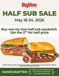 HY-VEE ad - Half Sub Sale!
