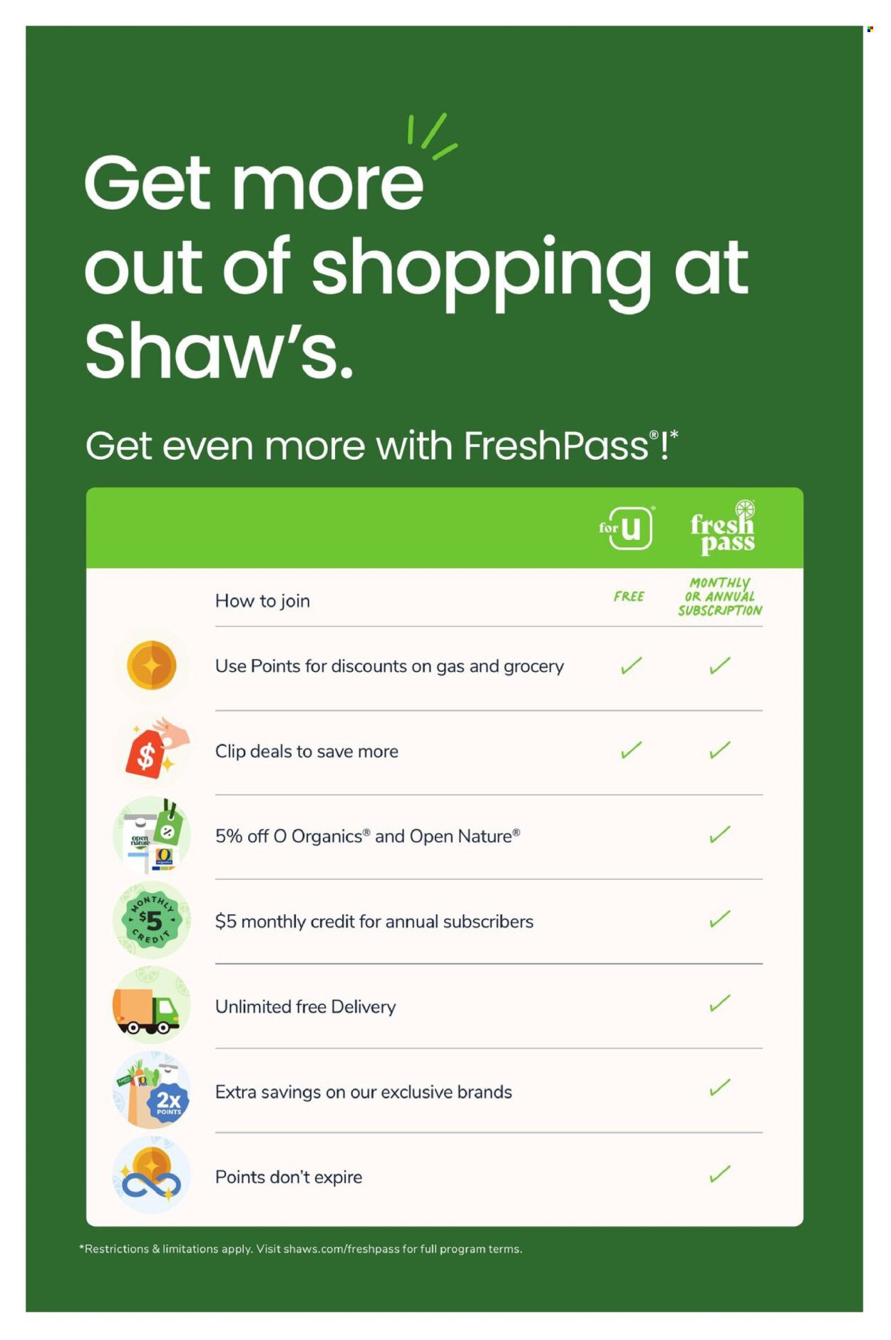 SHAW’S ad - Weekly Ad