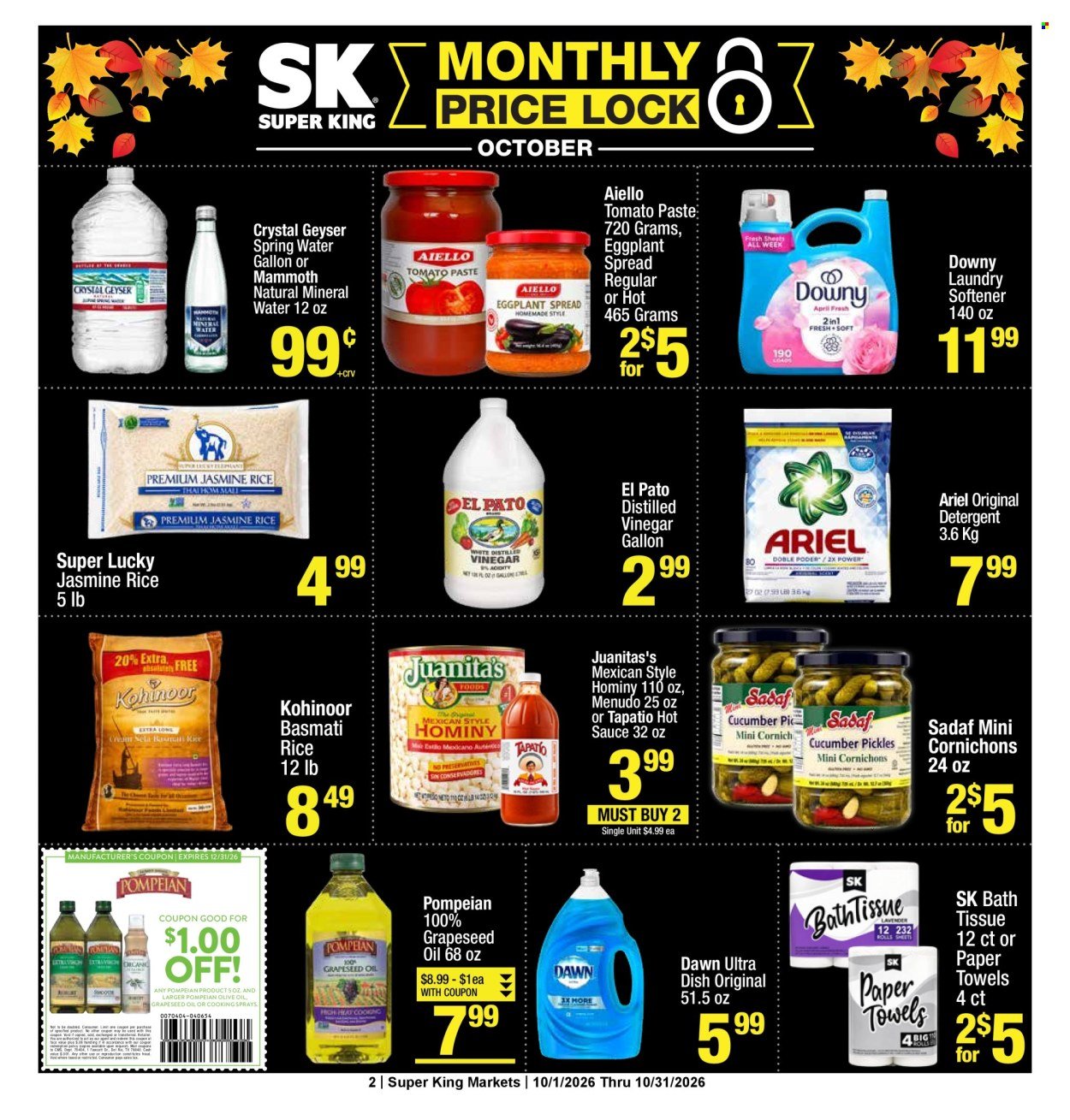 SUPER KING MARKETS ad - Monthly Price Lock