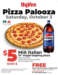 HY-VEE ad - Pizza Palooza 1-Day Sale