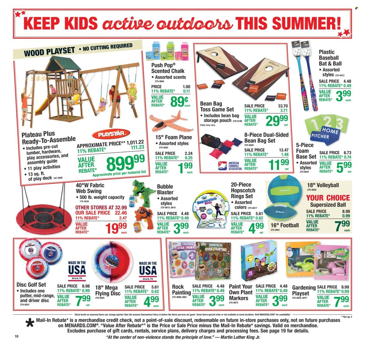 MENARDS ad - 11% Rebate Sale