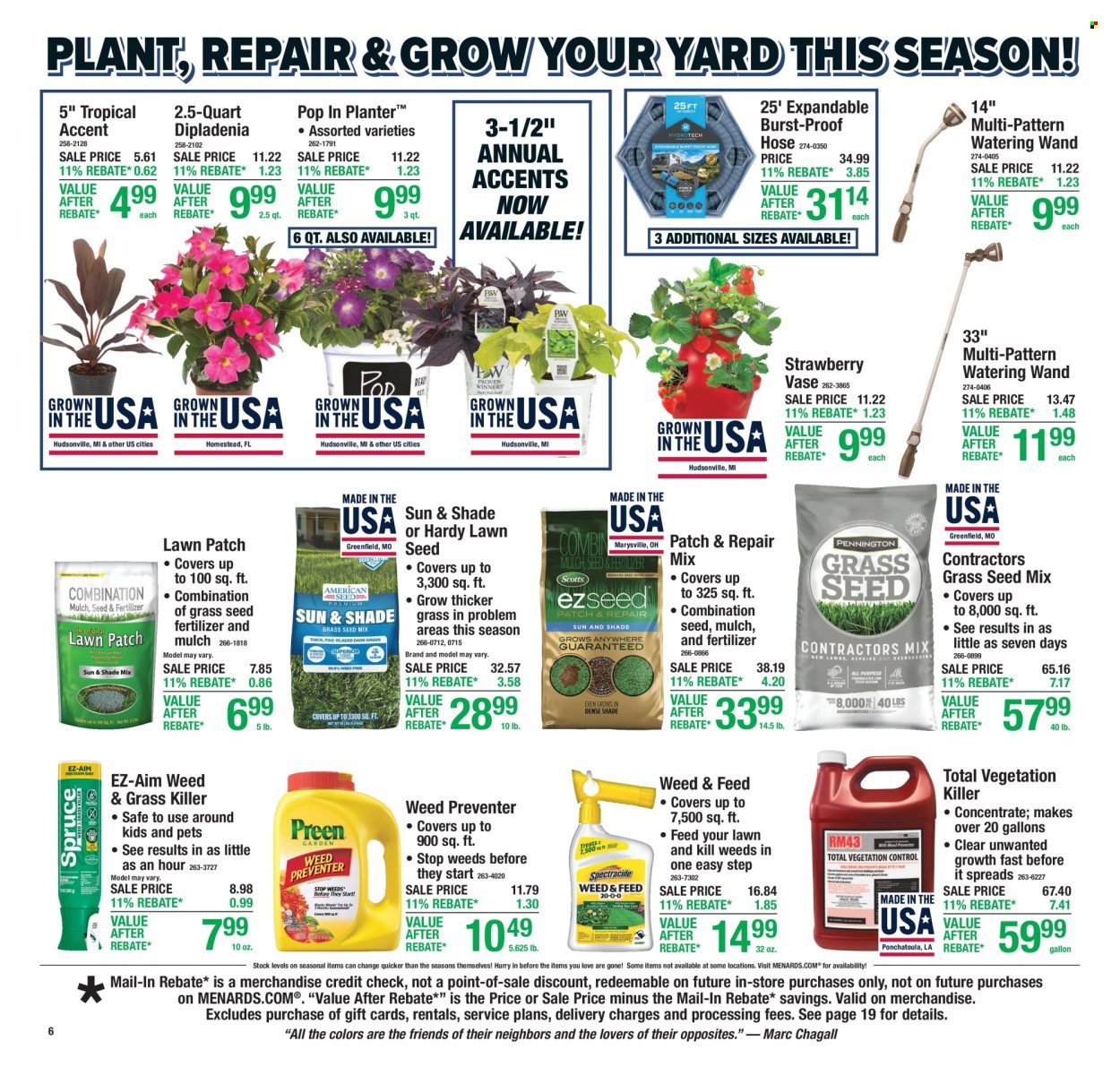 MENARDS ad - 11% Rebate Sale