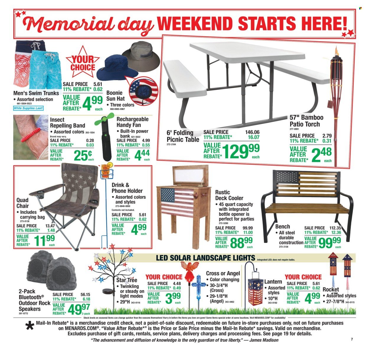MENARDS ad - 11% Rebate Sale
