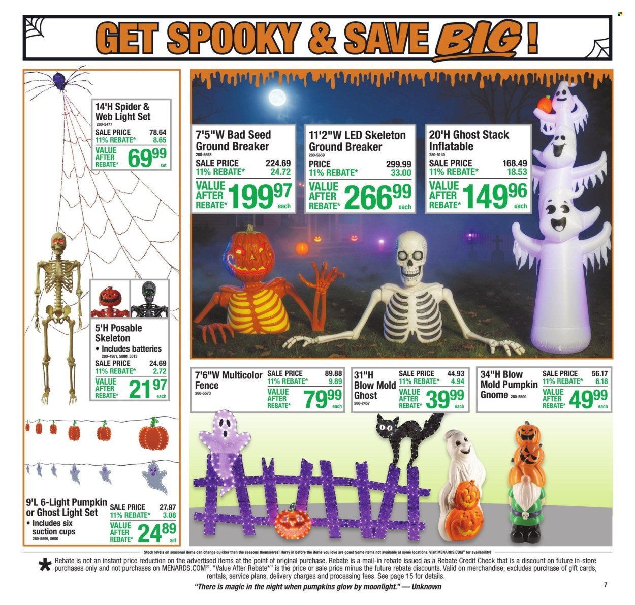 MENARDS ad - 11% Rebate* Sale