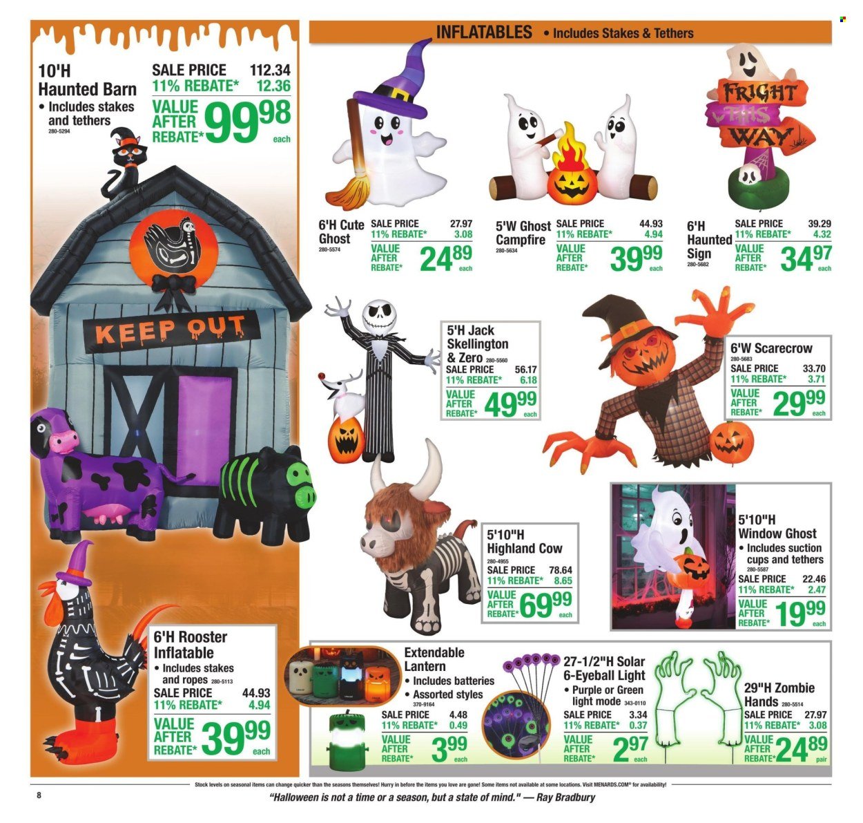 MENARDS ad - 11% Rebate* Sale
