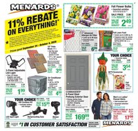MENARDS ad - 11% Rebate* Sale