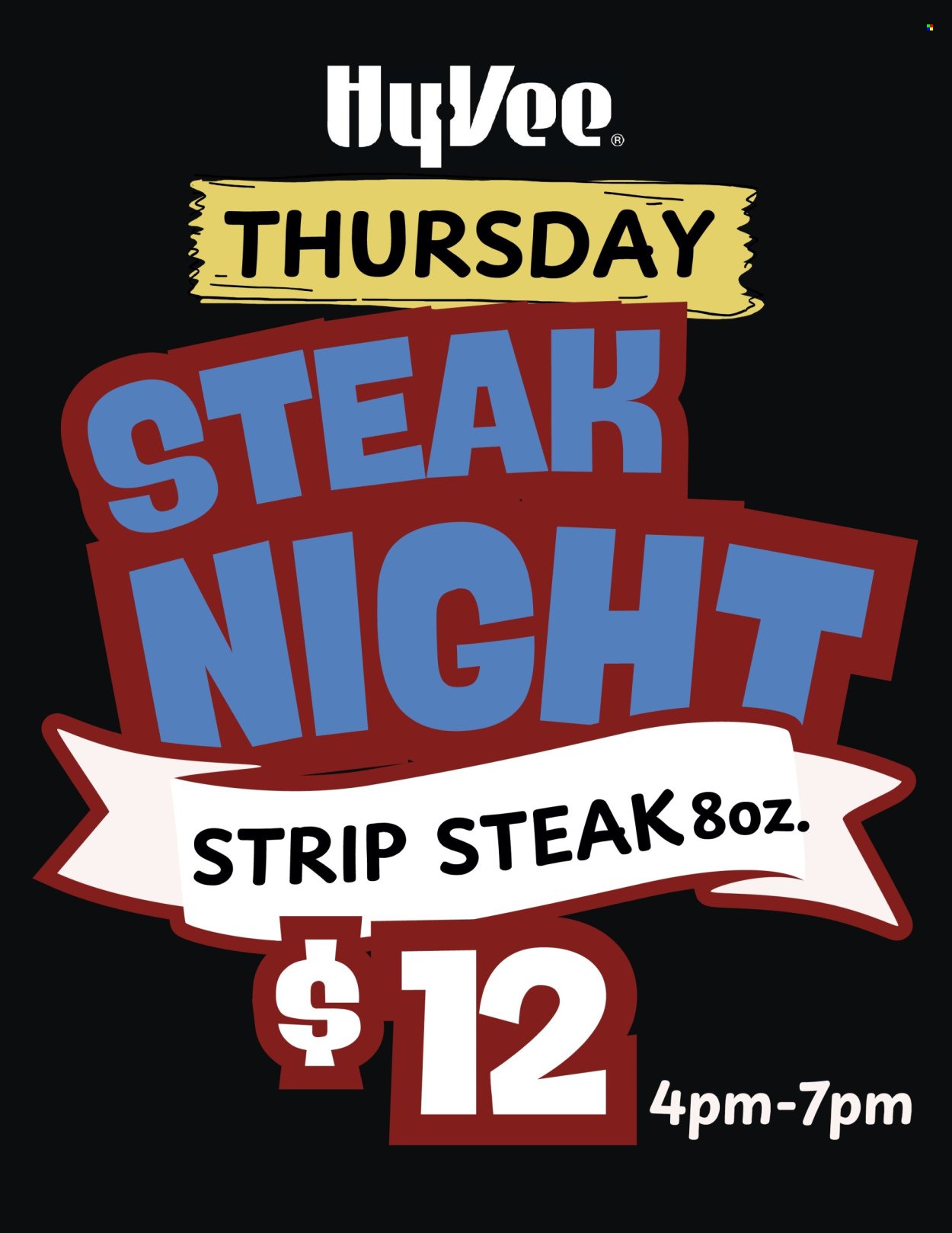 HY-VEE ad - Steak Night