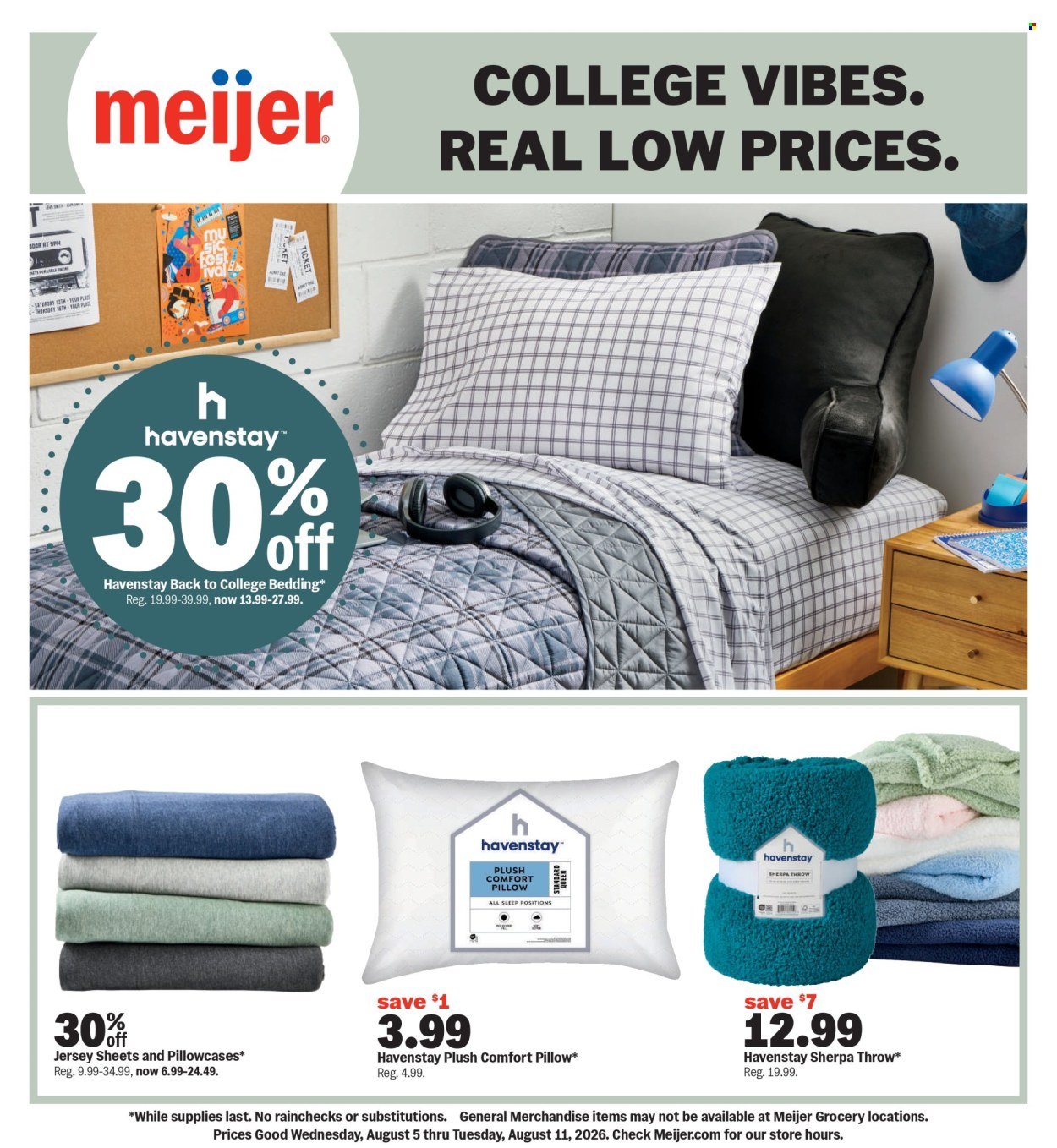 MEIJER ad - College Vibes. Real Low Prices