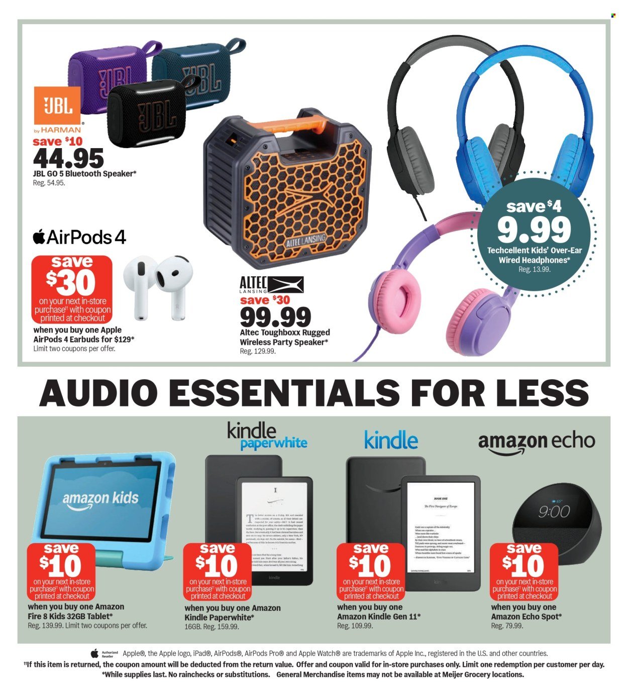 MEIJER ad - College Vibes. Real Low Prices