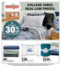 MEIJER ad - College Vibes. Real Low Prices