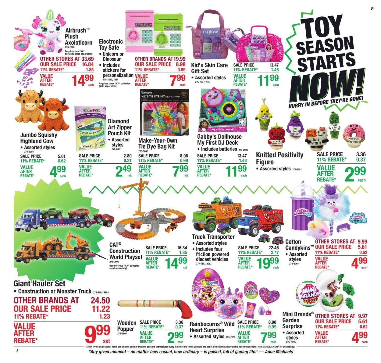 MENARDS ad - 11% Rebate* Sale