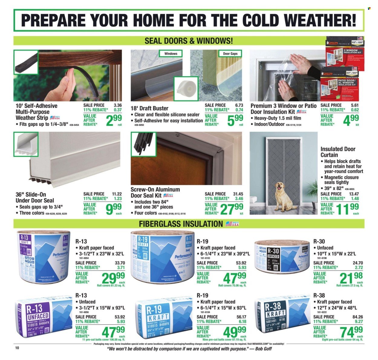 MENARDS ad - 11% Rebate* Sale