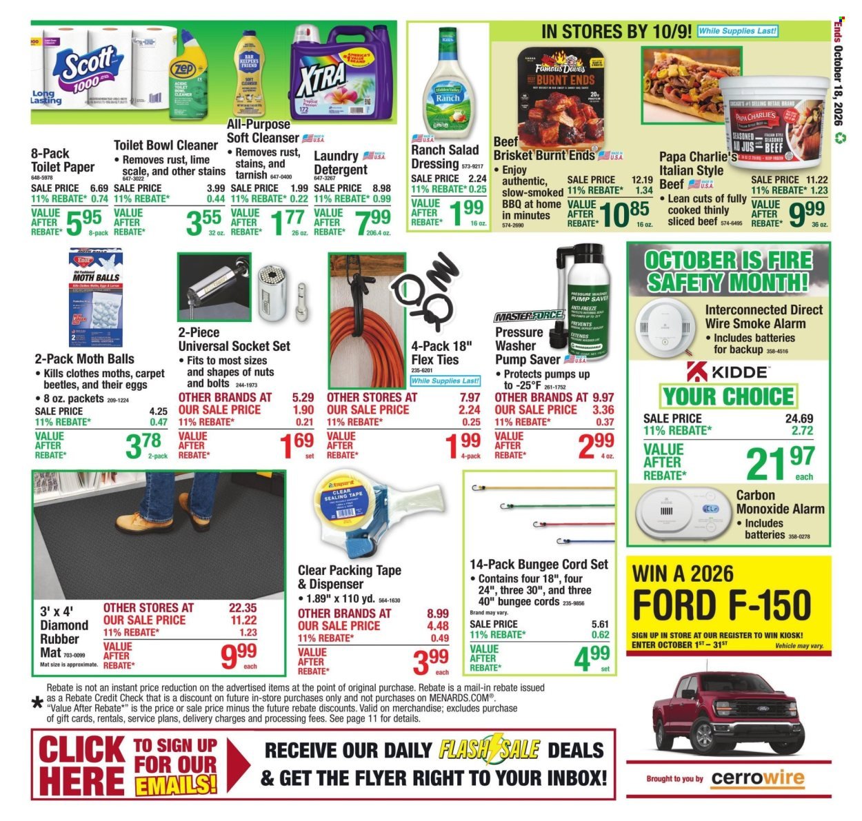 MENARDS ad - 11% Rebate* Sale