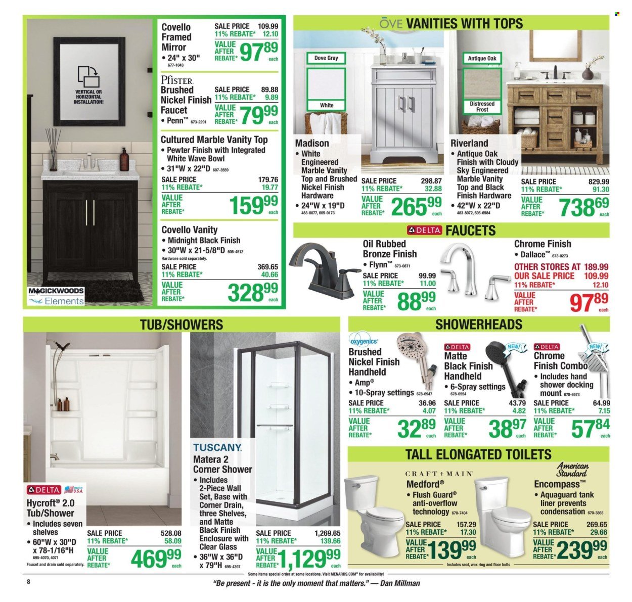 MENARDS ad - 11% Rebate* Sale