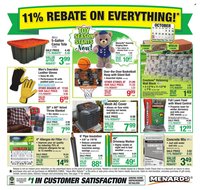 MENARDS ad - 11% Rebate* Sale