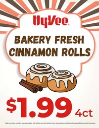 HY-VEE ad - Cinnamon Roll Sale