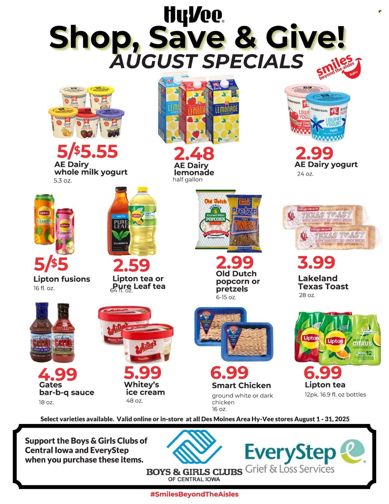 HY-VEE ad - Shop, Save & Give! August Specials. (2025-08-01 - 2025-08-31) | 1