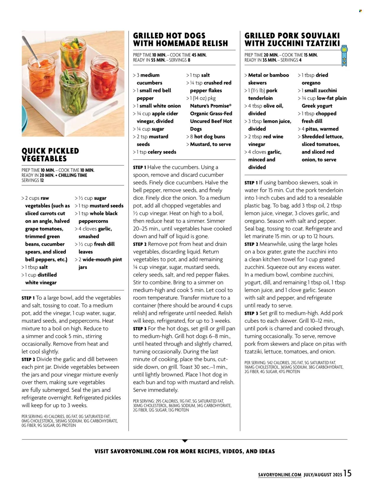 STOP & SHOP ad - Savory Magazine (2025-07-01 - 2025-08-31)