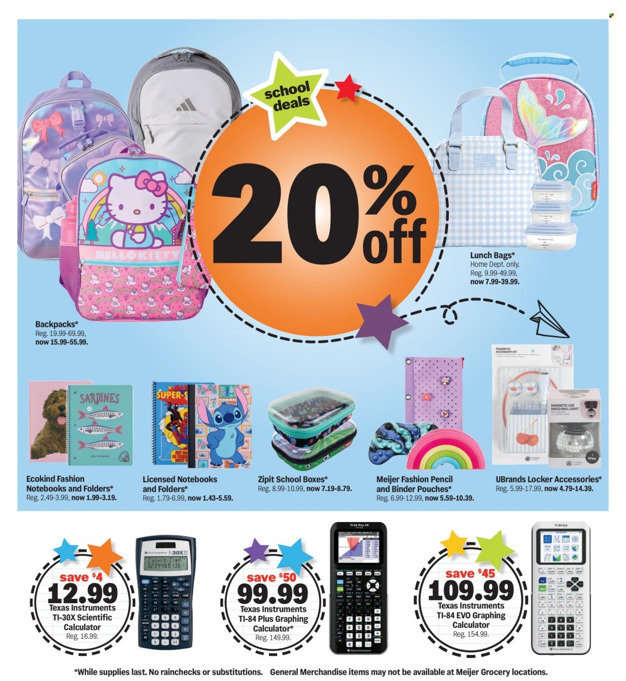 MEIJER ad - Back to School Deals