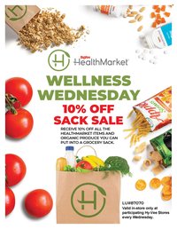 HY-VEE ad - Wellness Wednesdays - Sack Sale