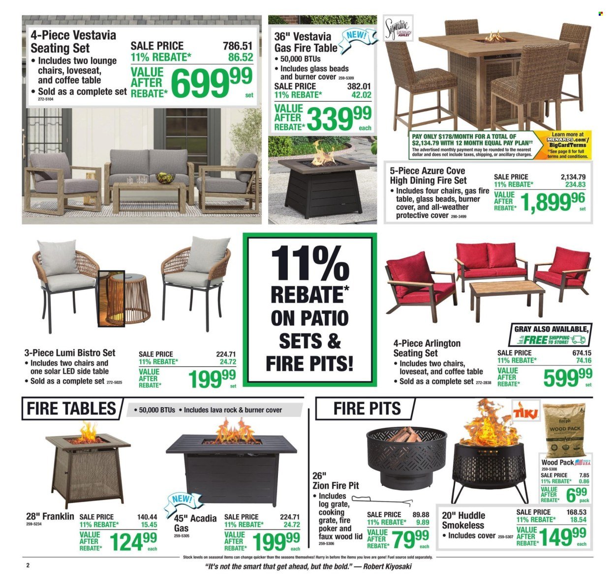 MENARDS ad - 11% Rebate* Sale