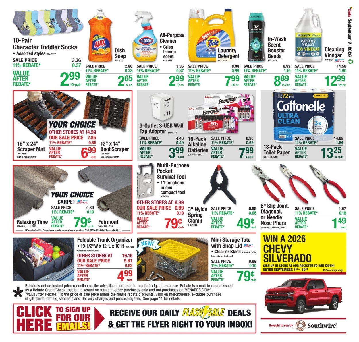 MENARDS ad - 11% Rebate* Sale