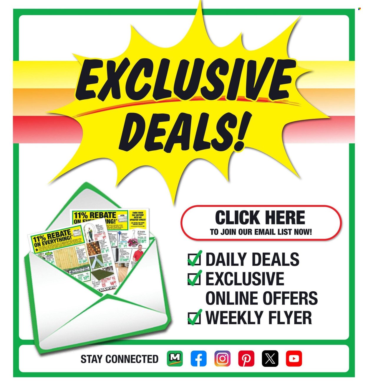 MENARDS ad - 11% Rebate* Sale