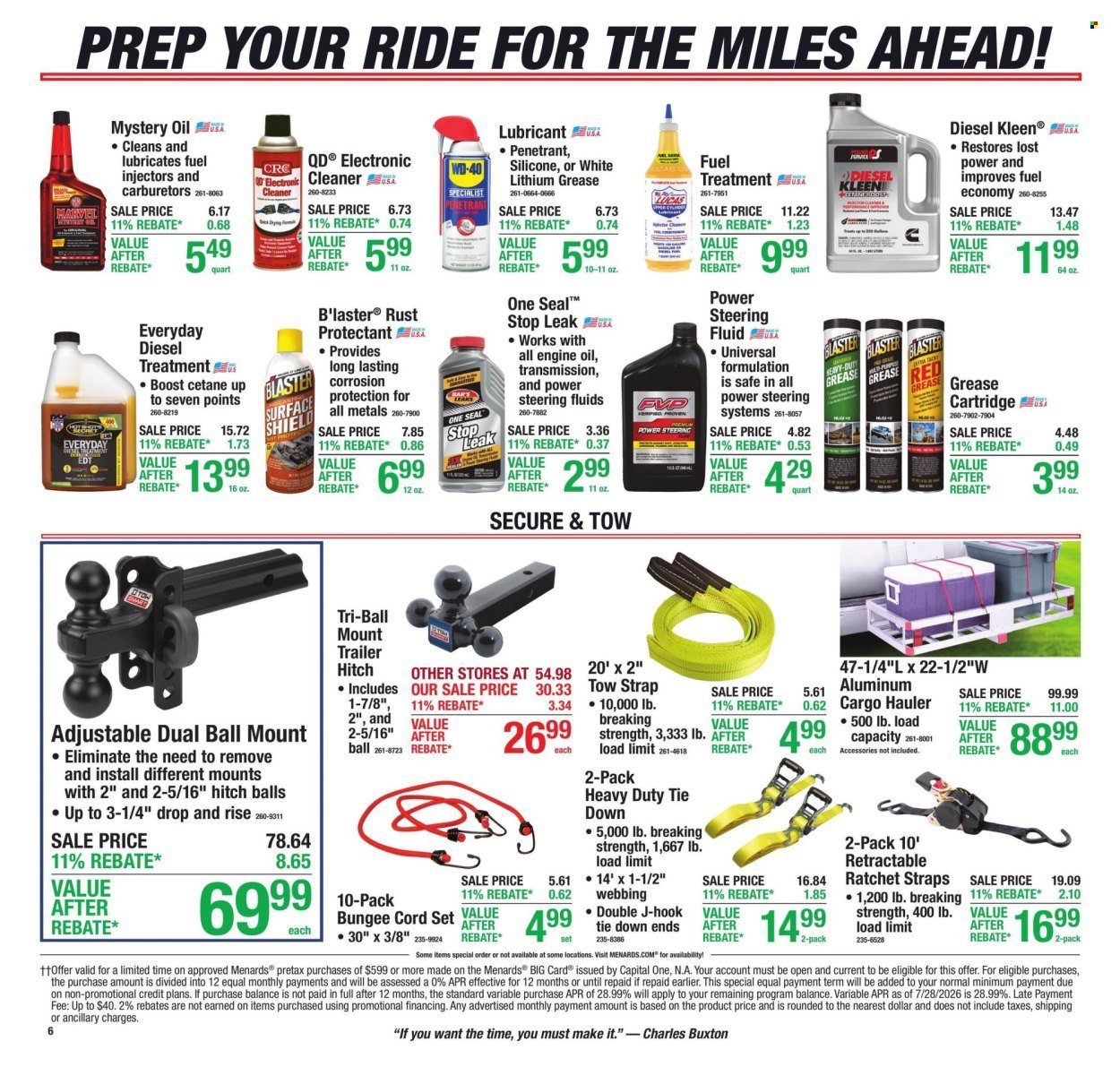 MENARDS ad - 11% Rebate* Sale